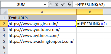 excel formula converting text url's into hyperlinks