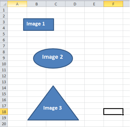 sheet containing images/objects/shapes in excel