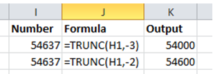 entering Trunc formula in a cell