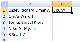 enter formula in cell to get capital letters in excel