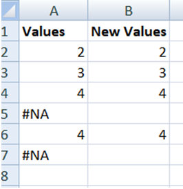 Excel table showing formula to insert double quote