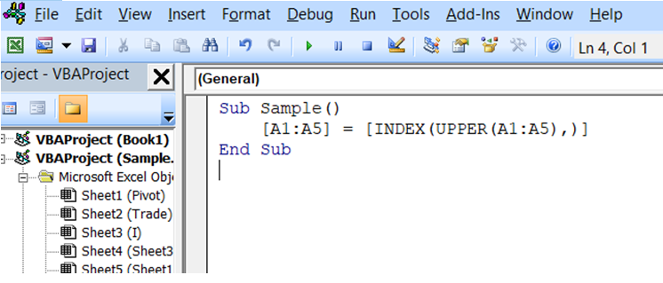 vba code to apply the same formula to each cell without using loop