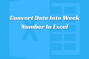 Convert Date Into Week Number In VBA