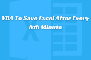 VBA To Save Excel After Every Nth Minute
